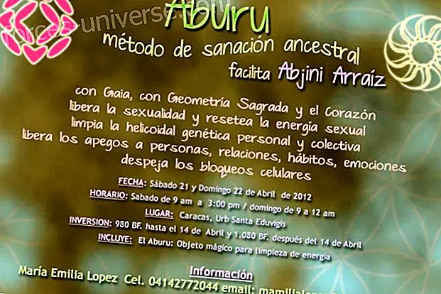 Méthode Aburu de guérison ancestrale avec Gaia.  Samedi 21 et dimanche 22 avril 2012 / Caracas - Sagesse et connaissance